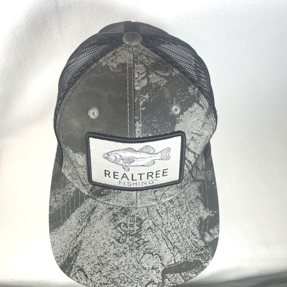 Realtree Fishing Wav3 charcoal mesh trucker style hat/cap snapback adjustable - Picture 5 of 8
